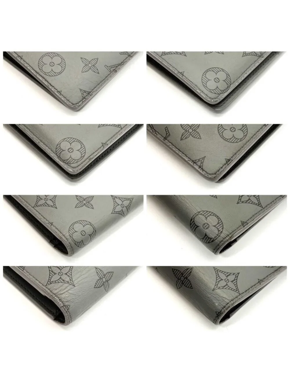 Louis Vuitton Wallet Portefeuille Brazza Monogram Shadow Gray